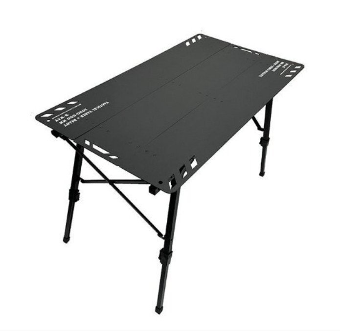 カーゴコンテナ 3WAY TABLE アウトドア テーブル コンパクト 軽量 ポータブル アルミ 高さ調節 天板の連結&分離 収納バッグ付き ブラック拍卖