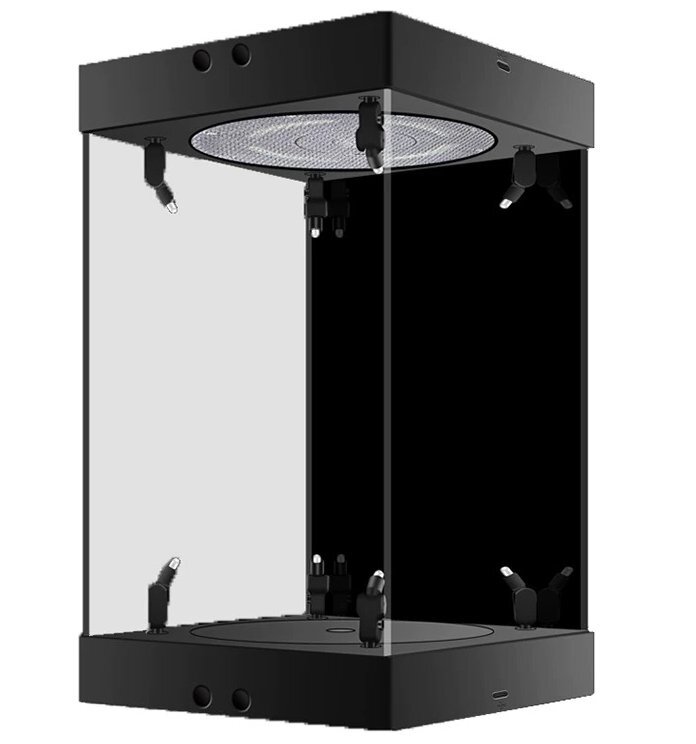 ターンテーブルLEDライト付きアクリルディスプレイケースクリアカウンターボックスキューブオーガナイザースタンドライザー (Size : 20CM)拍卖