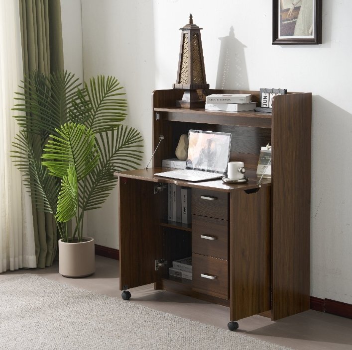 【国内発送】学習机 デスク パソコンデスク 勉強机 折り畳み天板 引き出し pcデスク 棚付き 収納 省スペース リビング学習 ワークデスク拍卖