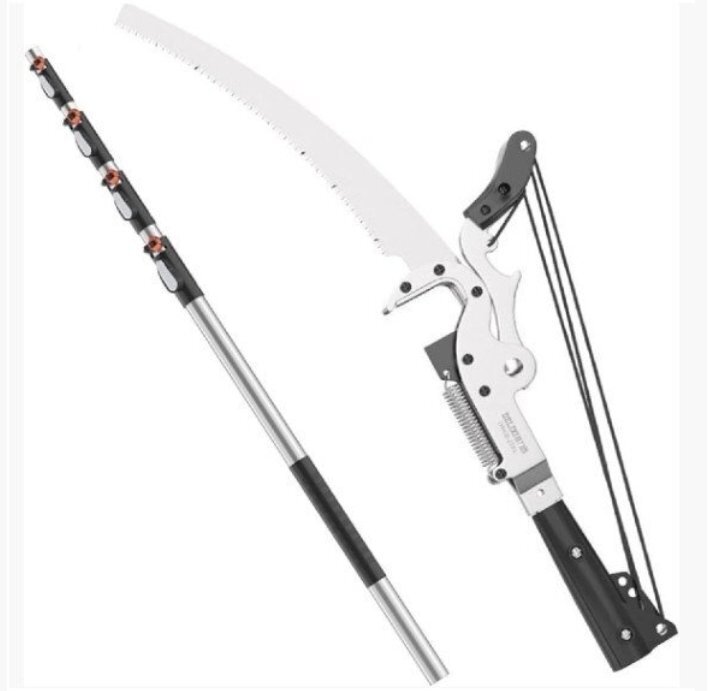 高枝切りバサミ 鋸付き 伸縮 高枝切り鋏 剪定ばさみ 強力 コンパクト 加長形 ガーデニング用品 枝切りはさみ 高所剪定バサミ 6m 鋼のナイフ拍卖
