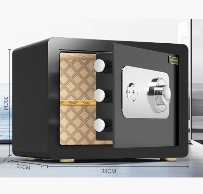 新品 耐火金庫 防水 機械式金庫 鍵で解錠します 電池不要 ダイヤル式+シリンダー式拍卖