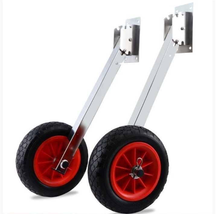 ボート用ドーリー 角度を調整可能 ステンレス製 小型ボート 船 移動 ノーパンクタイヤ 耐荷重260kg 簡単脱着 船舶用 運搬 ドーリー拍卖