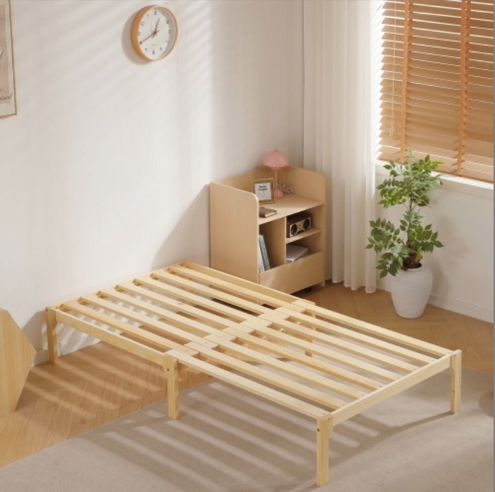 ディベッド ソファベッド シングル 天然木製 伸長式ベッド ベッドフレーム 伸縮 下収納 おしゃれ 天然木 来客用 リビング パイン材 すのこ拍卖