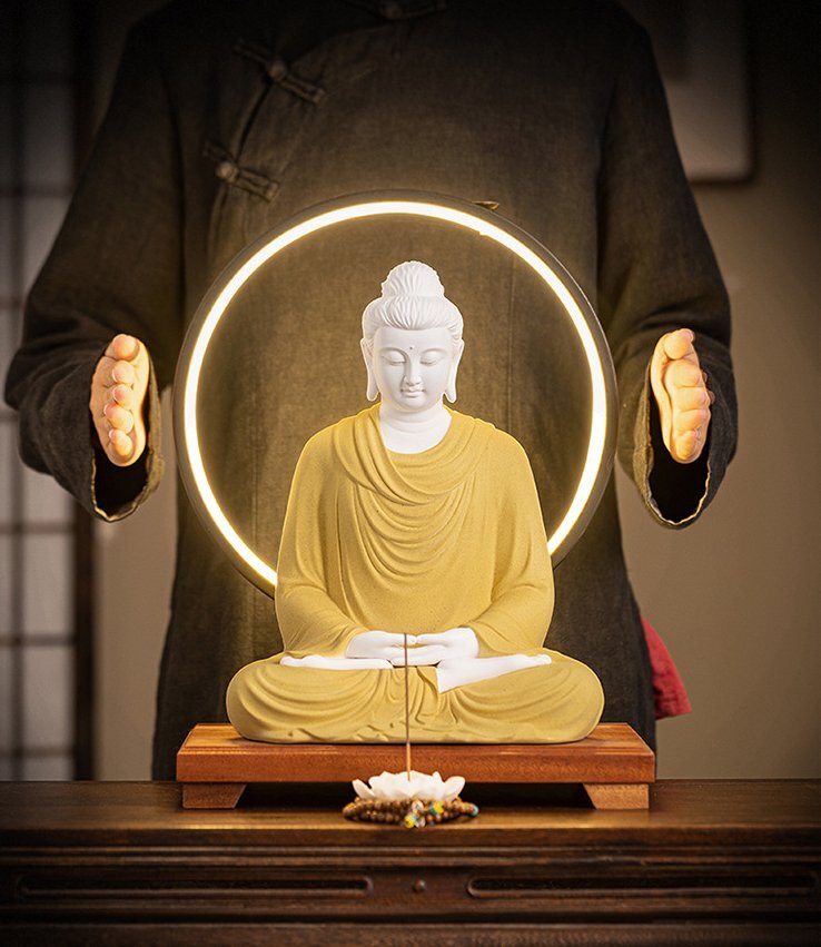 釈迦牟尼阿弥陀仏薬師仏大日如来五方仏神像家庭用供奉陶磁仏像置物拍卖