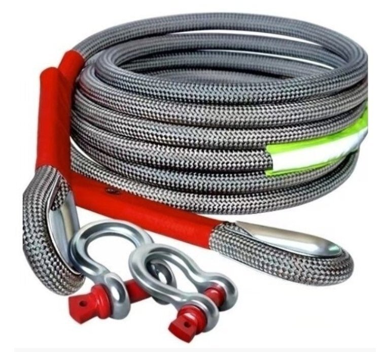 20 トン 9m 自動車用トレーラロープのオフロードロープの突断防止救援ロープの牽引ロープを太くした耐久性のあるトレーラロープ拍卖