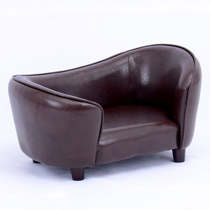 かわいいペットソファ コーヒー色の小型ペットベッド ファッショナブルなペット用品 犬小屋 猫ベッド拍卖