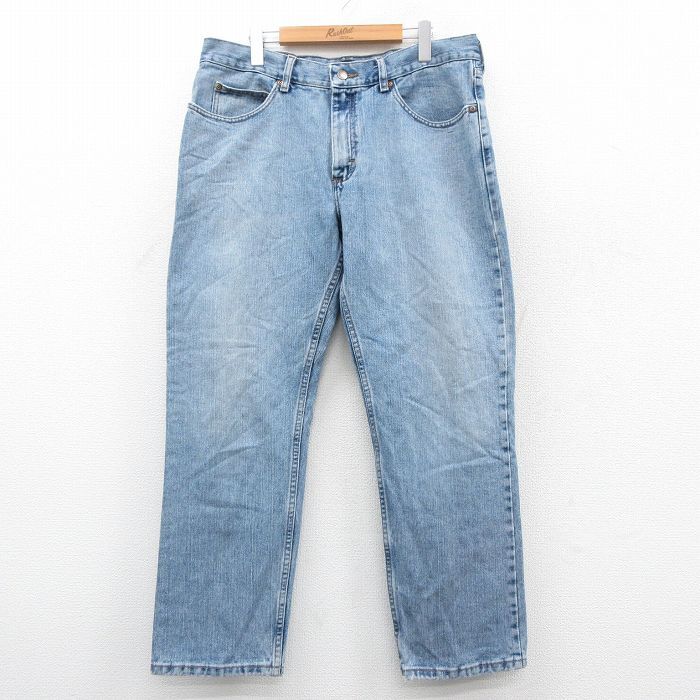 W36/古着 リー Lee ジーンズ メンズ コットン 紺 ネイビー デニム 25oct31 中古 ボトムス ジーパン Gパン ロング パンツ拍卖