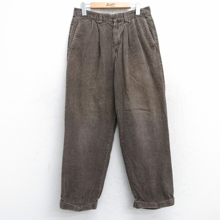 W30/古着 ドッカーズ コーデュロイ パンツ メンズ 00s コットン 茶 ブラウン 25oct31 中古 ボトムス ロング拍卖