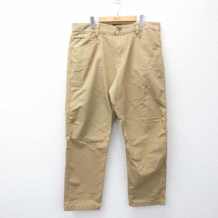 W37/古着 ノースフェイス パンツ メンズ ダック地 ベージュ カーキ 25nov04 中古 ボトムス ロング拍卖