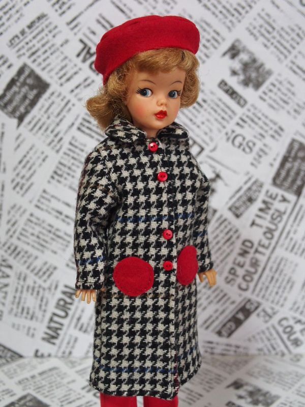 Doll Dressingハンドメイド タミーちゃんサイズお洋服セット人形アウトフィット/ドレス/コート/アウター/帽子/衣装/ドール服/レトロ/手作り拍卖