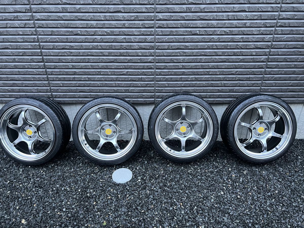 アバルト595・695・500用ヨコハマ・アドバンレーシングRG-D2・205/40ZR17ピレリPゼロ4本セット・ホイールキャップ取付専用リング付拍卖