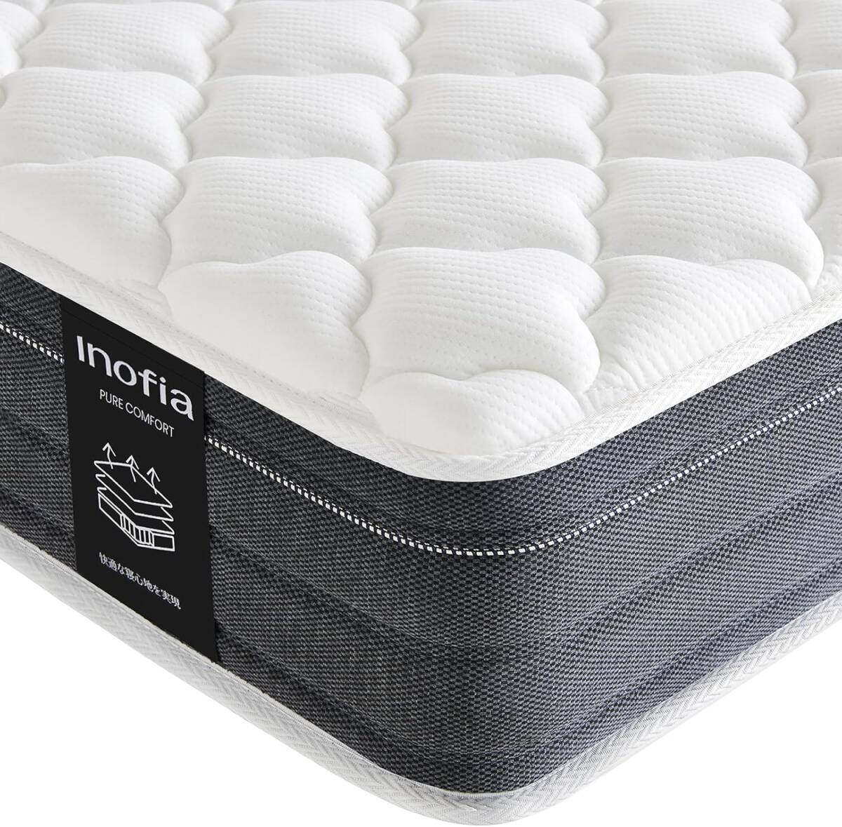 マットレス ダブル マットレス専門ブランド 高反発マットレス 極厚22cm 高耐久性 高密度ウレタン拍卖