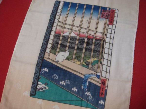★ざ*きもの★ 浮世絵 手ぬぐい 歌川広重 上品 87cm ×31cm ふんわり手拭い 新品拍卖