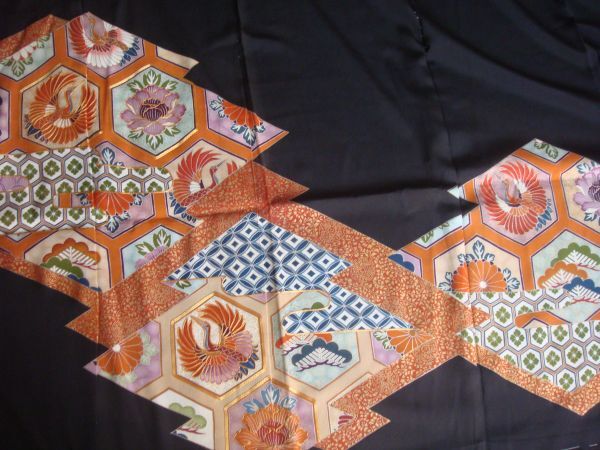 ★ざ*きもの★ 訳有り! 京丹後 高級 留め袖 留袖 正絹 シミ、やけ有り! 生地取り 柄取り 手芸用 用途色々拍卖