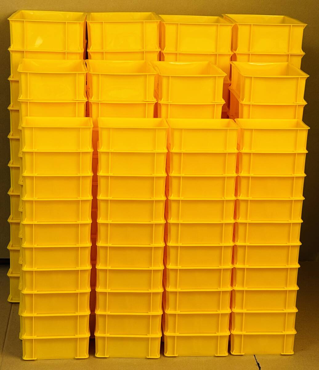 新品訳あり・プラスチックコンテナ黄 3種類×40個=120個まめて パーツボックス ツールケース 大量セット BOX パーツケース91拍卖