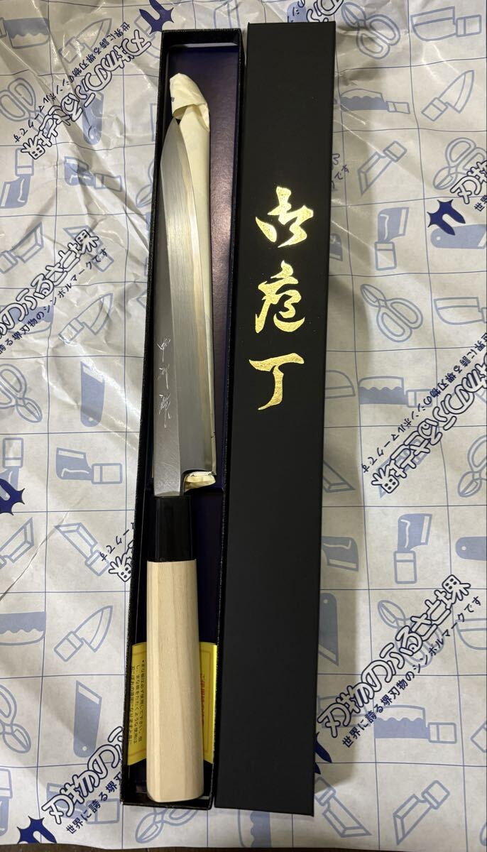 堺打刃物 中川作 柳刃 6寸 180mm 包丁 和ペティ 和包丁 刺身包丁 調理器具 白鋼 白ニ 釣り 未使用 片刃 ②拍卖