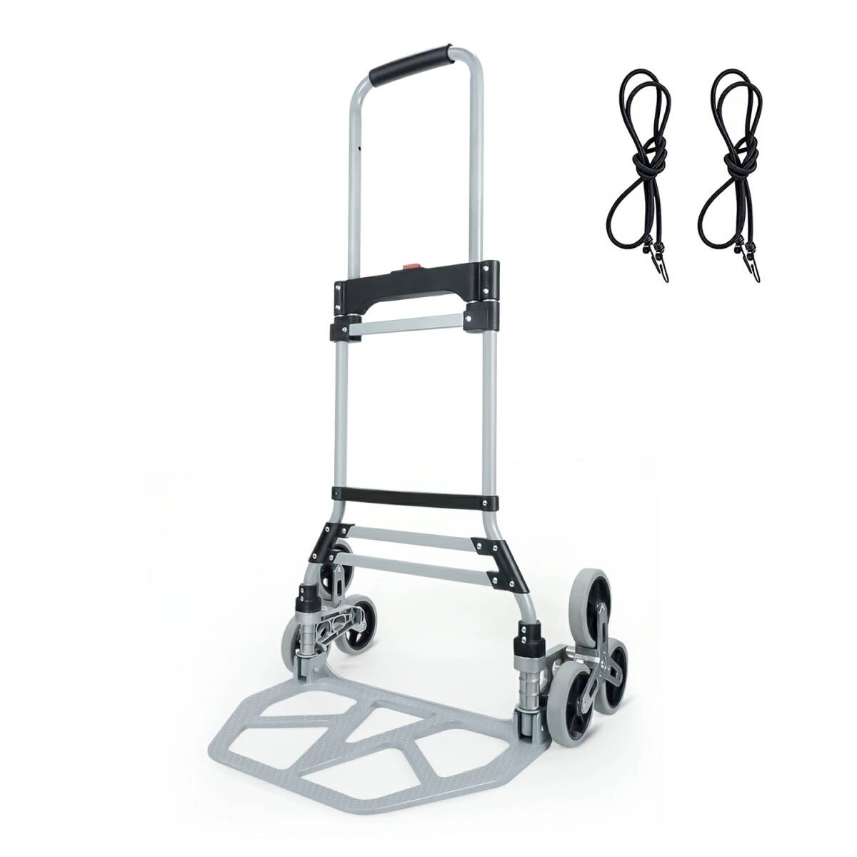 新品 キャリーカート 耐荷重130kg 折りたたみ 階段 軽量 静音 アルミニウム合金 360度回転 固定ロープ 大型タイヤ 高さ調節可能 LVYUAN拍卖