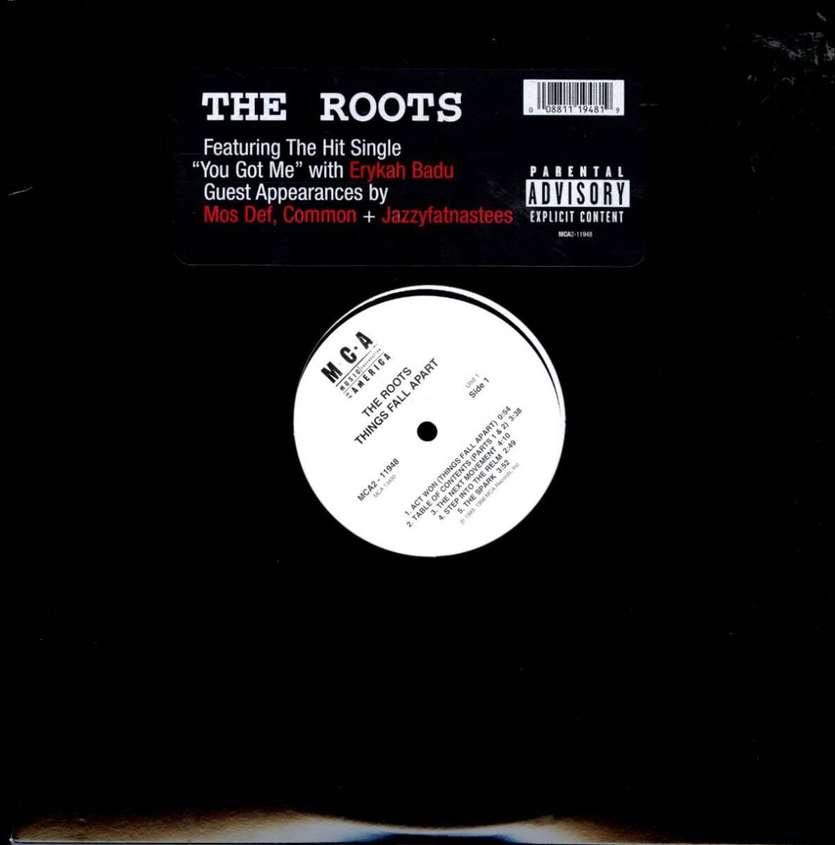 99年 USプレス2LP!The Roots / Things Fall Apart【MCA Records / MCA2-11948】ザ・ルーツ Erykah Badu Mos Def Common Jay Dee 参加拍卖