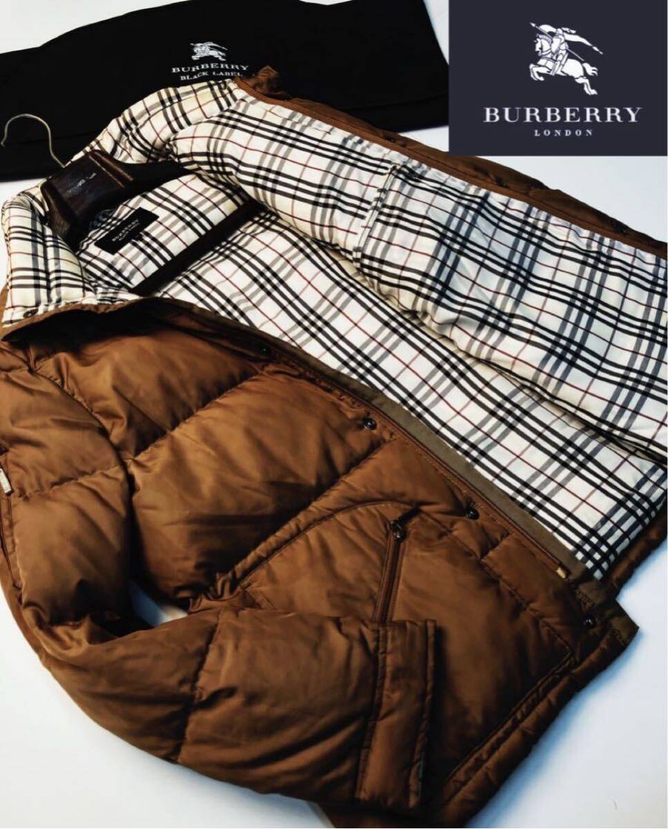 c17 綺麗【圧倒的な極暖!!】定価12万●BURBERRY BLACK LABEL●高級ホワイトグースダウン95% ジャケット バーバリー コート メンズ 拍卖