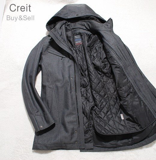 E4■未使用級極美品/サイズ48★NICOLE CLUB FOR MENニコルクラブフォーメンフード取外しキルティングライナージャケットブルゾンコート拍卖