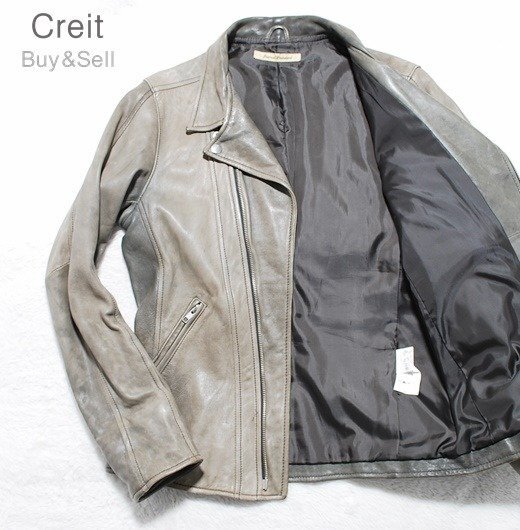 D197■JOURNAL STANDARDジャーナルスタンダード★Lサイズ羊革レザージャケットブルゾン拍卖