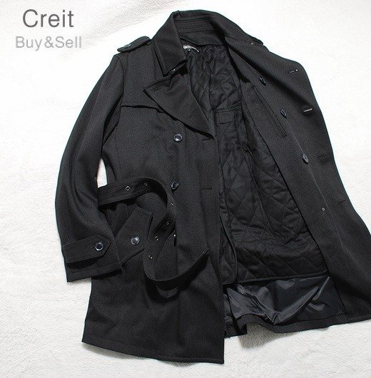 D186■美品/サイズ4★5351POUR LES HOMMES5351プール オム取外し中綿ライナー付ウール混ジャケットブルゾン拍卖