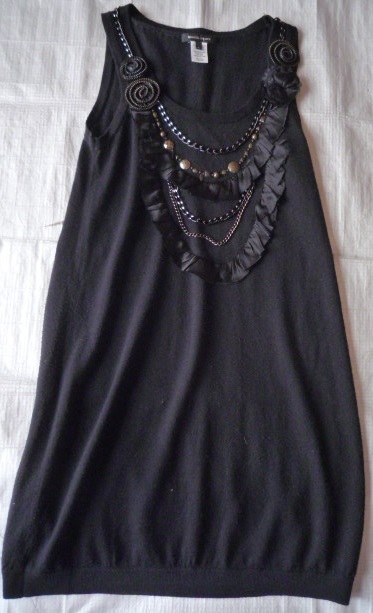 ナネットレポー★ウール100%ニットノースリーブワンピース★ XS★5号~7号くらい★小さいサイズ★nanetto lepore★黒拍卖