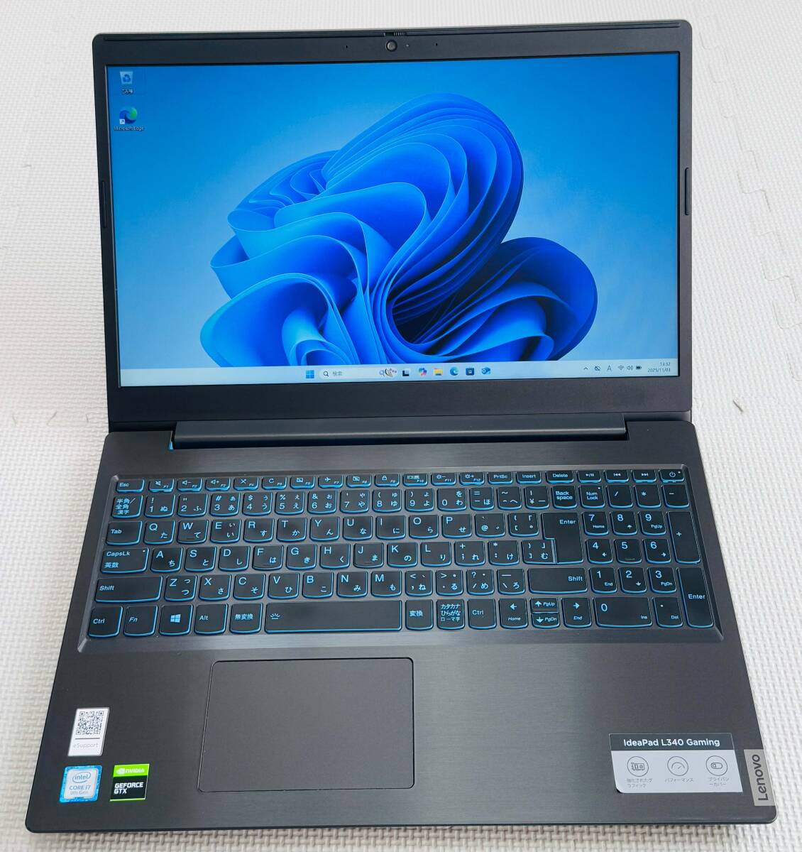 状態良 GTX1050 ゲーミングPC フルHD 15.6型 IdeaPad L340 ★ Core i7-9750H メモリ16GB NVMe 512GB+HDD500GB カメラ Type-C office2019拍卖