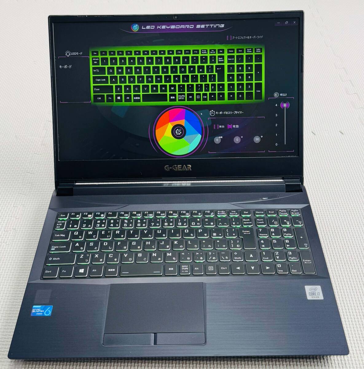 状態良 GeForce RTX2060 ゲーミングPC フルHD 15.6型 G-GEAR ★ Core i7-10750H メモリ32GB NVMe 512GB+HDD1TB カメラ Type-C office2019拍卖
