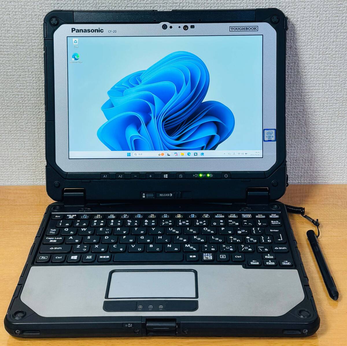状態良 WUXGA 10.1インチ PANASONIC TOUGHBOOK CF-20 ★ Core i5-7Y57 メモリ8GB SSD 256GB カメラ ペン付 Windows11 office2019拍卖