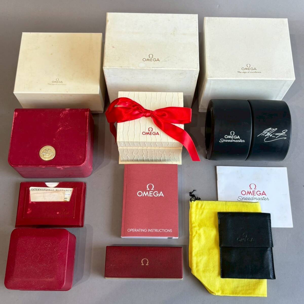YM1324 空箱 OMEGA 外箱 ケース 付属品 余りコマ など 5点 まとめて オメガ 検)時計 スイス 高級 レディース メンズ ブランド 拍卖