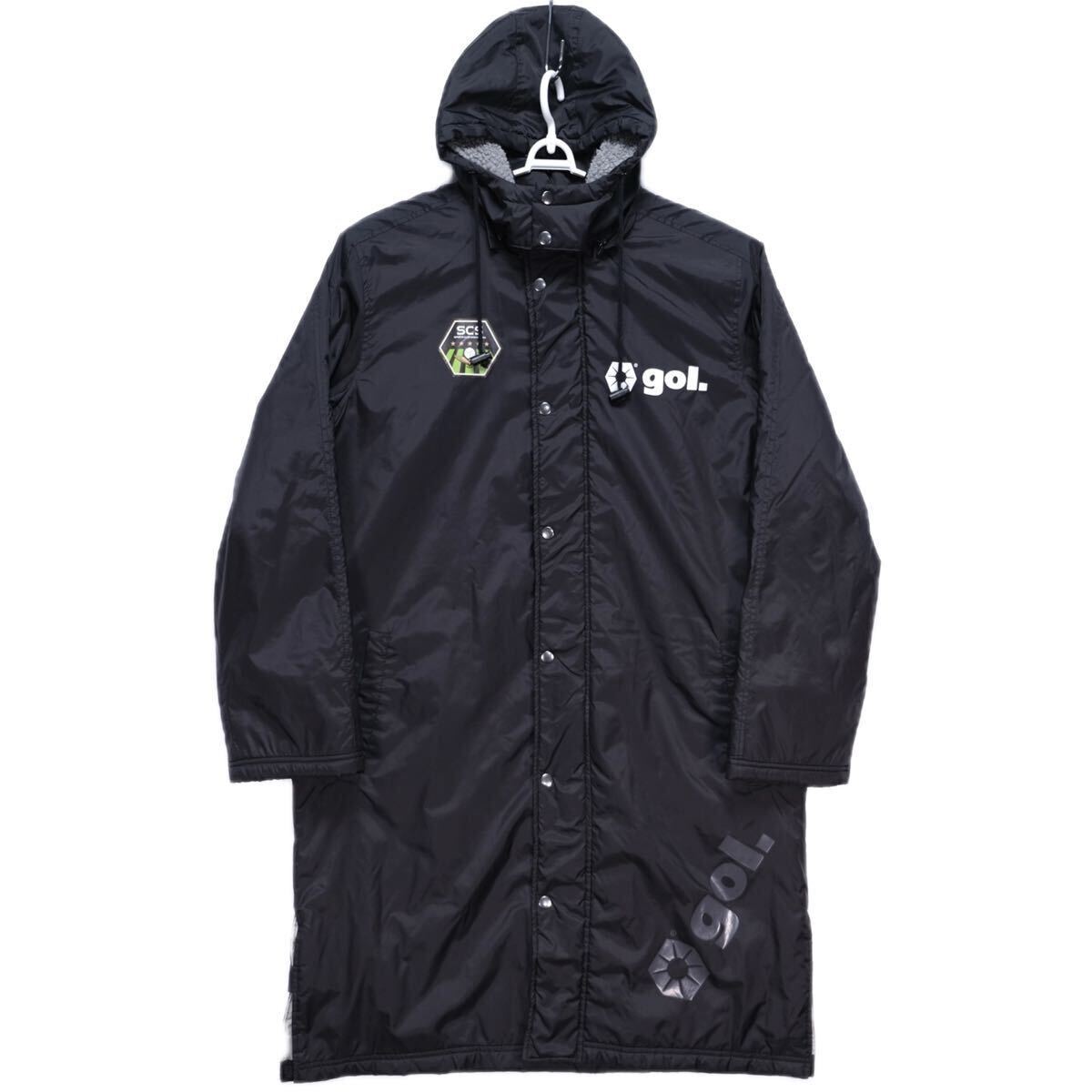 【送料無料】gol.(ゴル)/SC相模原/裏ボアベンチコート/Jリーグ/サッカー/ブラック/Fサイズ拍卖