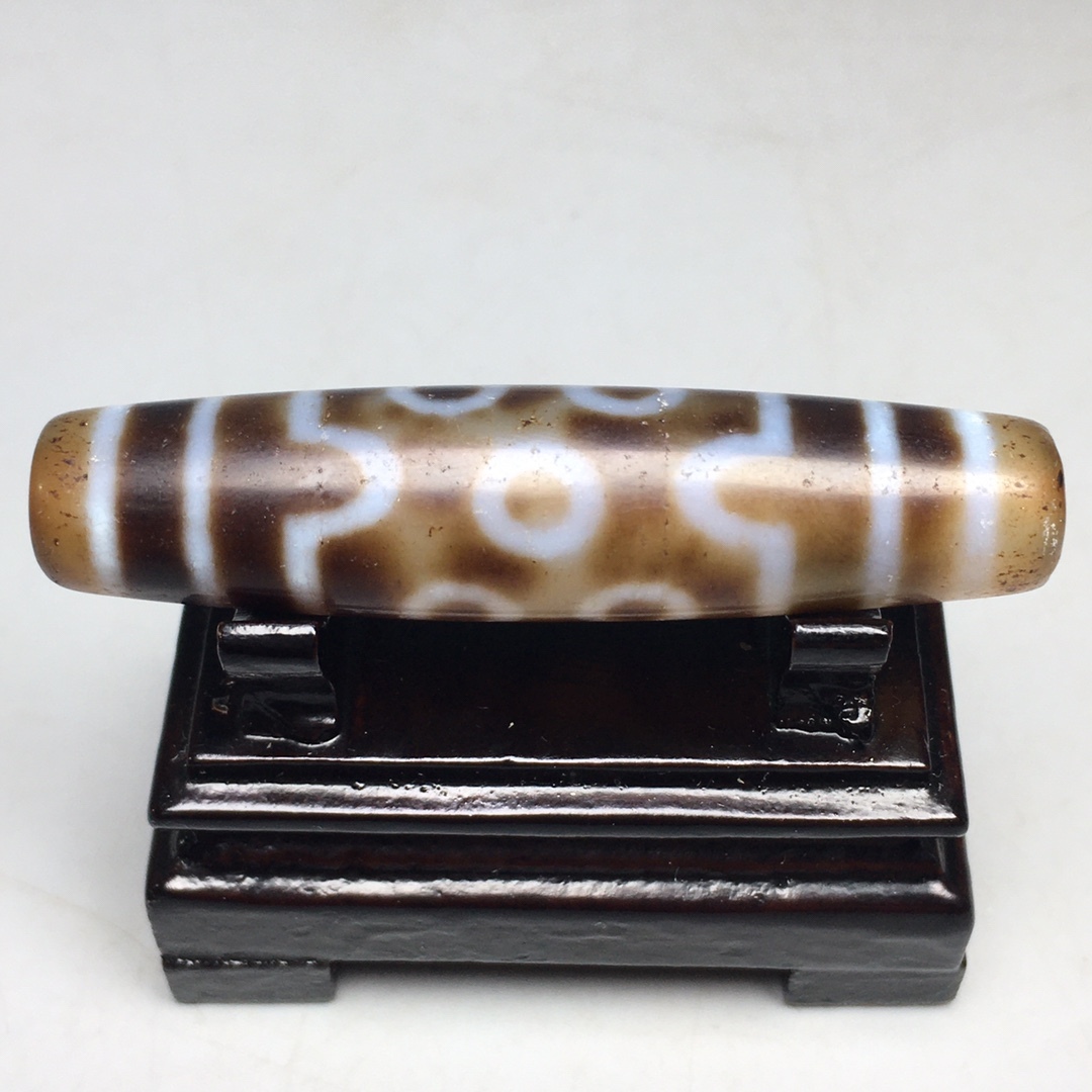 旧蔵 七眼天珠 風水開運 自然風化 高油 根付 中国古玩 骨董品 時代物 稀少唐物拍卖