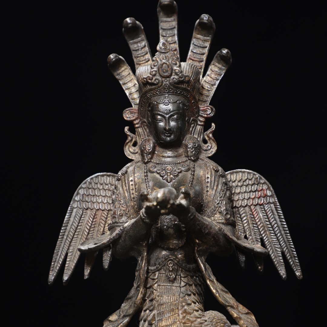 旧蔵 古銅彫 拓金 龍樹菩薩 佛像 擺件 古擺件 古置物 中国古玩 骨董品 時代物 稀少唐物拍卖