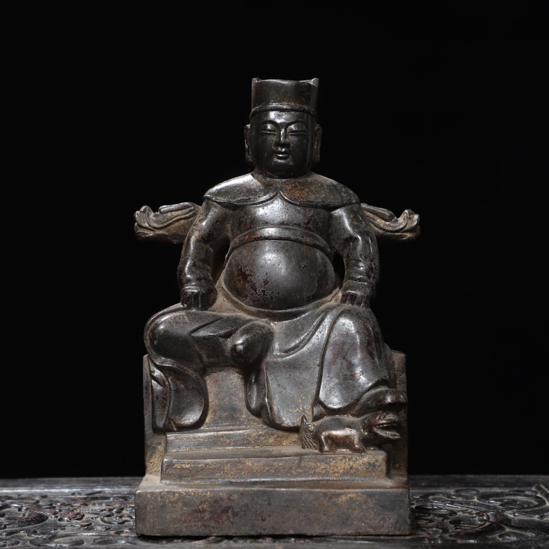 旧蔵 古銅彫 拓金 祖師爺 佛像 擺件 古擺件 古置物 中国古玩 骨董品 時代物 稀少唐物拍卖