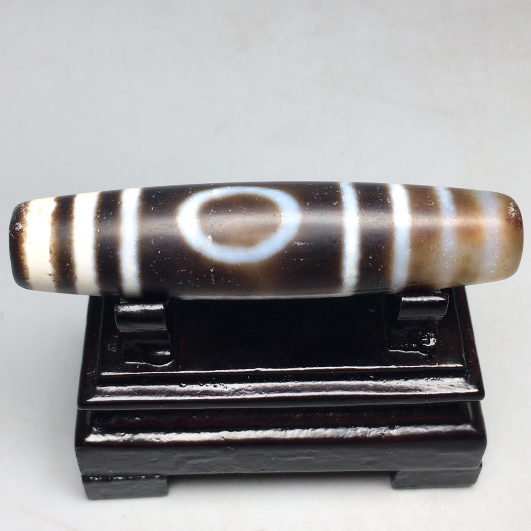 旧蔵 一眼天珠 風水開運 自然風化 高油 根付 中国古玩 骨董品 時代物 稀少唐物拍卖