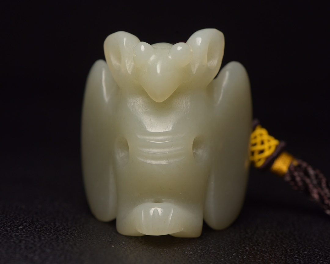 旧蔵 和田玉彫 福佩 根付 中国古玩 骨董品 時代物 稀少唐物拍卖