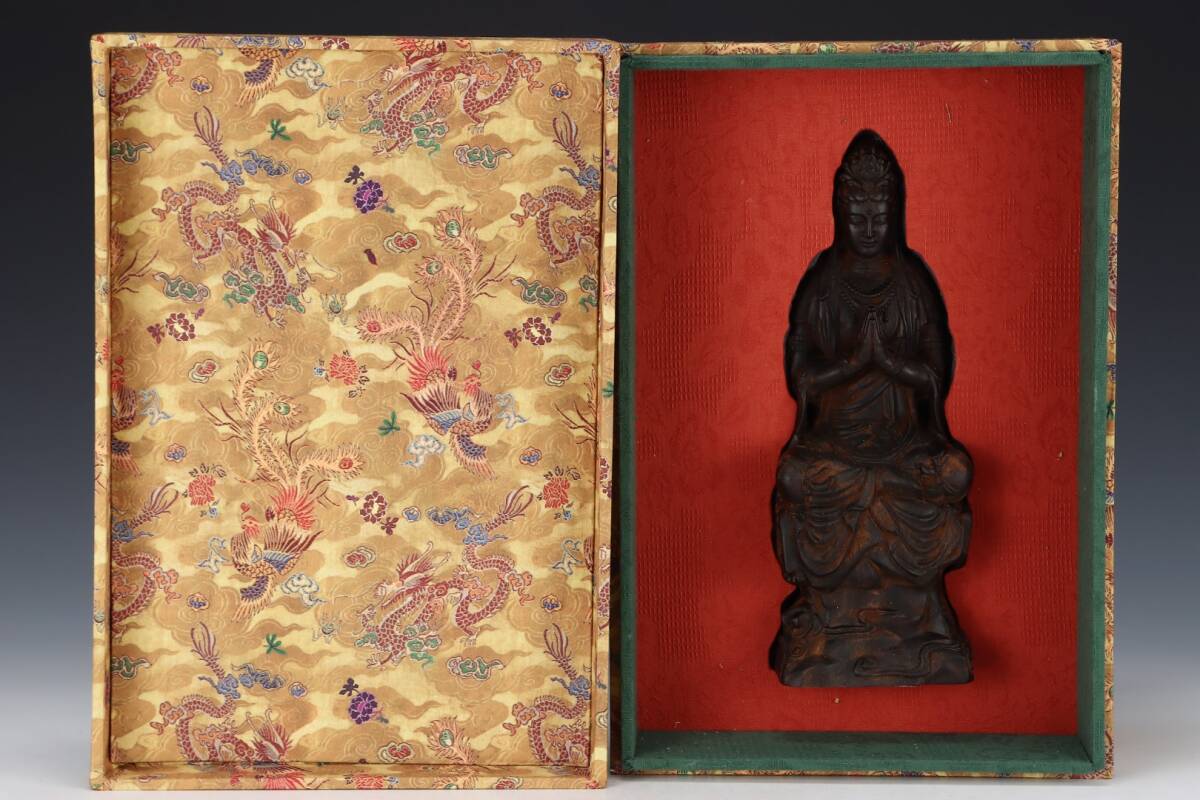 旧蔵 沈香木彫 觀音 擺件 古擺件 古置物 中国古玩 骨董品 時代物 稀少唐物拍卖