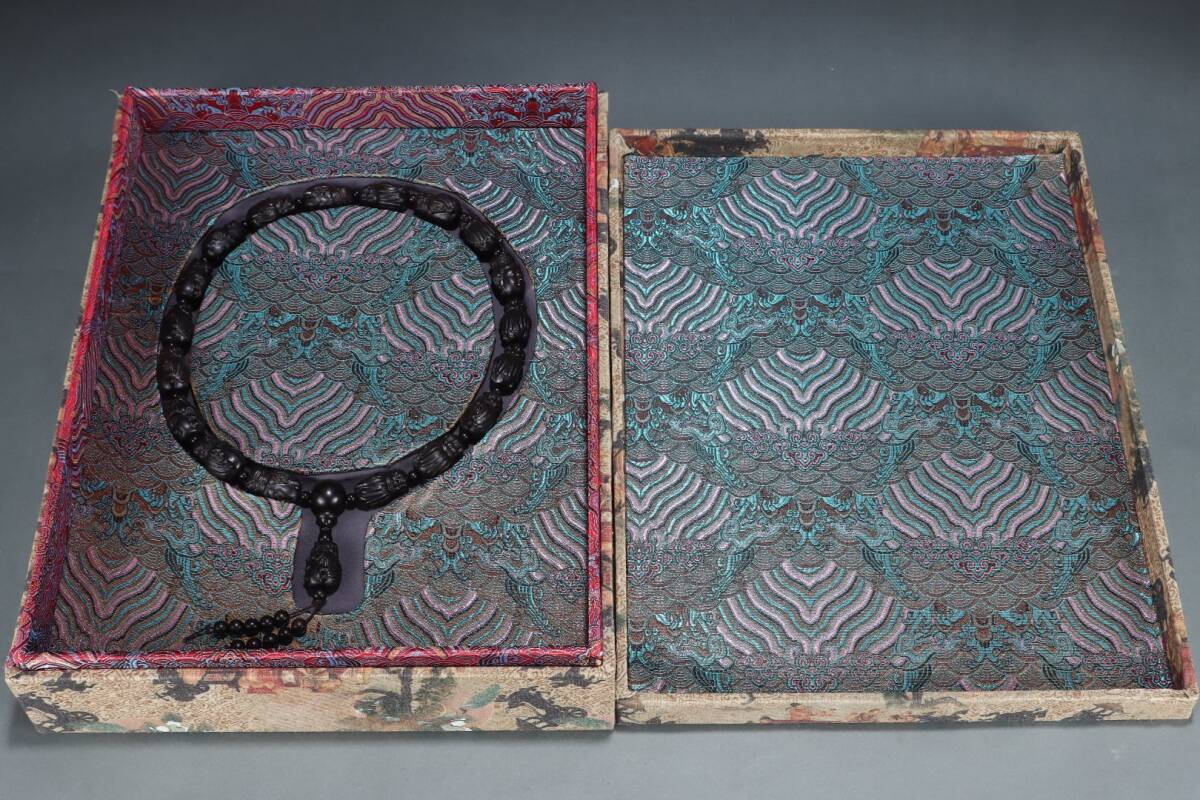 旧蔵 沈香木彫 觀音 十八子 手持 古擺件 古置物 中国古玩 骨董品 時代物 稀少唐物拍卖