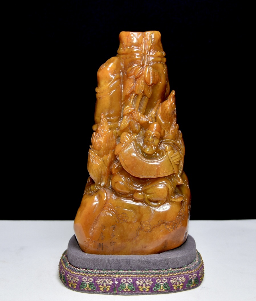 旧蔵 寿山石彫 擺件 古擺件 古置物 中国古玩 骨董品 時代物 稀少唐物拍卖