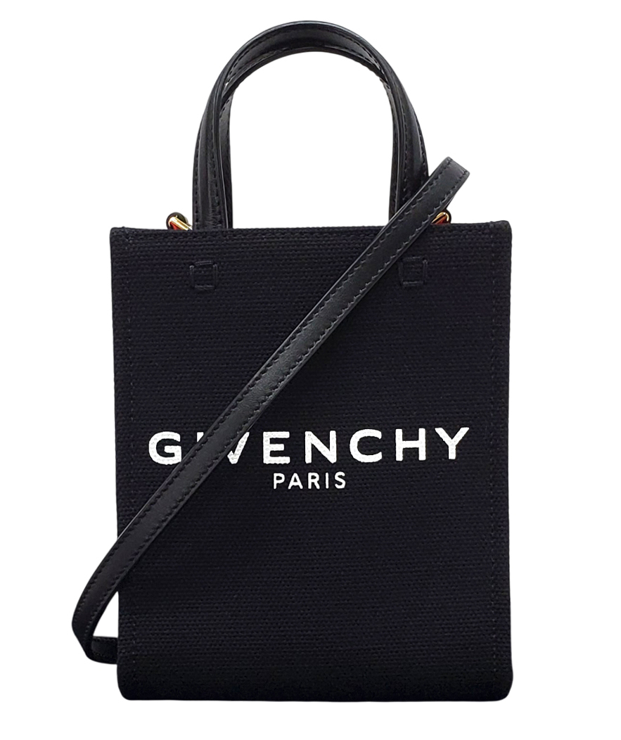 未使用【GIVENCHY ジバンシィ】 Gトート バーティカルミニ 2wayトートバッグ◆ハンド ショルダー BB50R9B1F1 キャンバス×レザー 黒◆B5059拍卖