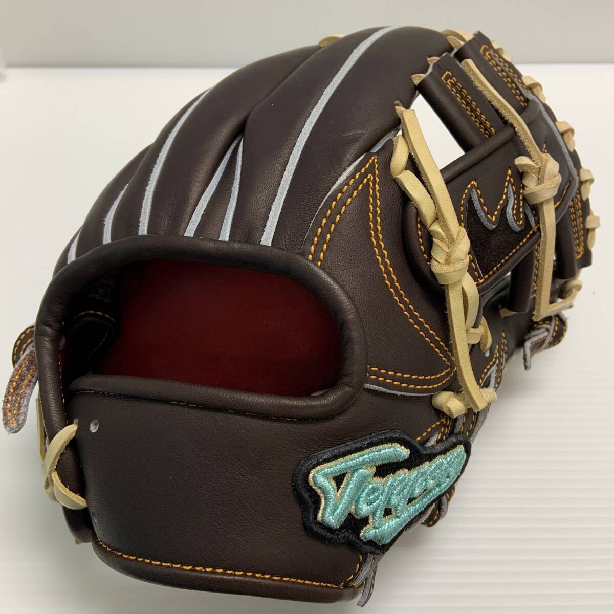 てっぺん Teppen 硬式 大人 一般 内野手用 グローブ グラブ 右投げ MIE 中古品 グローブ袋付き 野球 6787拍卖