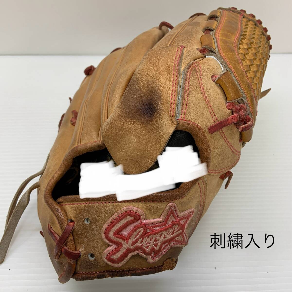 久保田スラッガー KUBOTA SLUGGER 硬式 大人 一般 投手用 グローブ ピッチャー グラブ 右投げ 中古品 グローブ袋付き 野球 6862拍卖