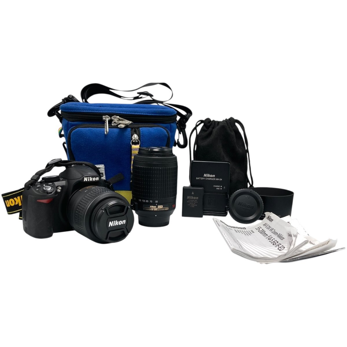 Nikon ニコン D3100 一眼レフカメラ 望遠レンズ カメラ鞄 充電器付き 動作未確認 9725102400053拍卖