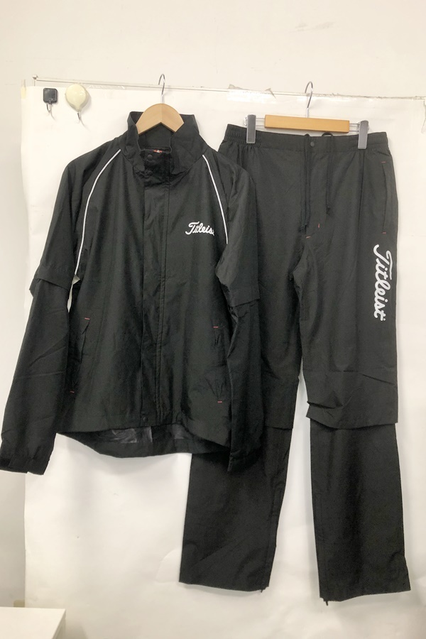 【送料無料】東京)◇Titleist タイトリスト TSMR1592 メンズ レインウエア セットアップ 収納袋付 Lサイズ ブラック拍卖