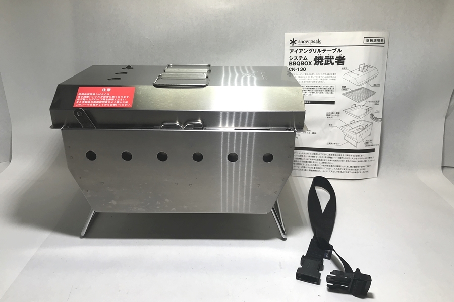 【送料無料】大阪)◆◆SNOW PEAK スノーピーク アイアングリルテーブル システム BBQBOX 焼武者 CK-130 バーベキュー グリル 廃盤拍卖