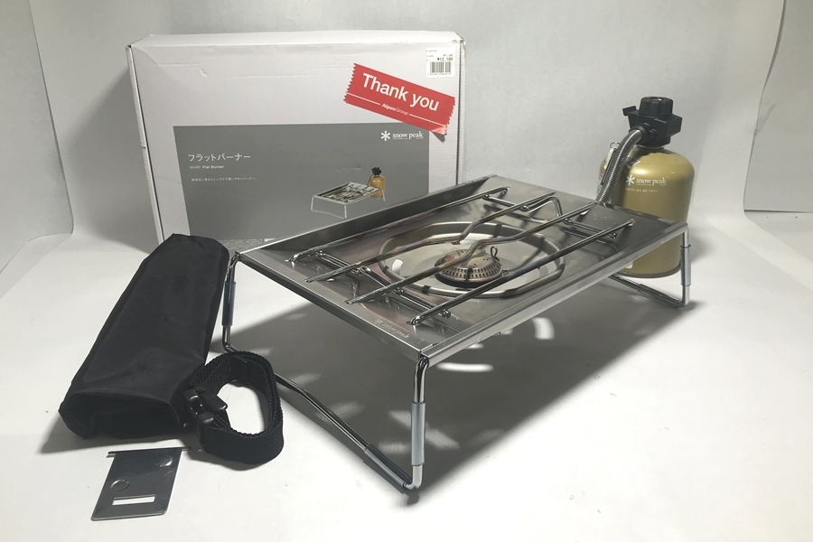 【送料無料】大阪)◆◆SNOW PEAK スノーピーク Flat Burner フラットバーナー GS-450R シングルバーナー拍卖