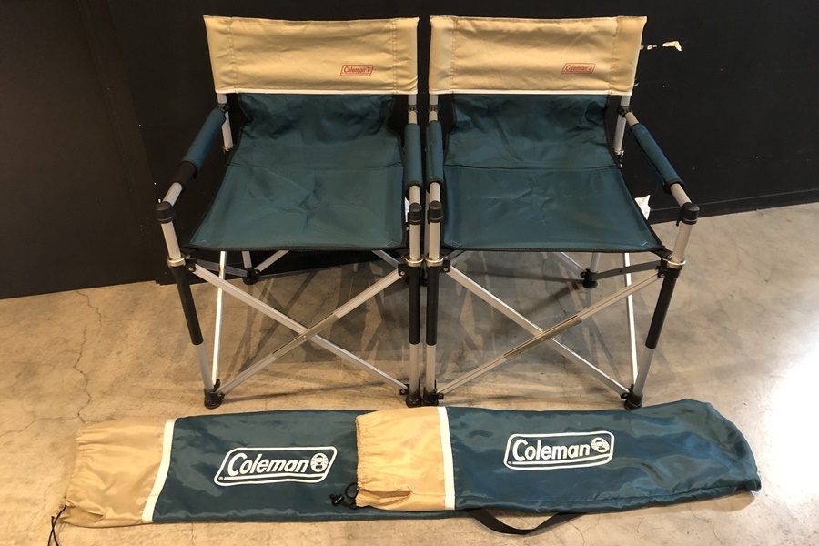 【送料無料】東京)◇Coleman コールマン スリムキャプテンチェア グリーン/ベージュ 170-7509 2脚拍卖