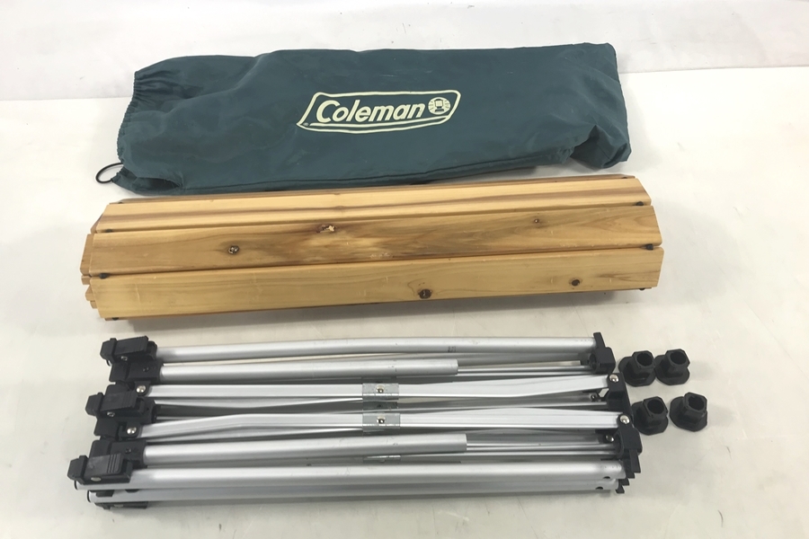 【送料無料】大阪)◆◆COLEMAN コールマン ナチュラルウッドロールテーブル NATURAL WOOD ROLL TABLE 110 Model:2000023501拍卖