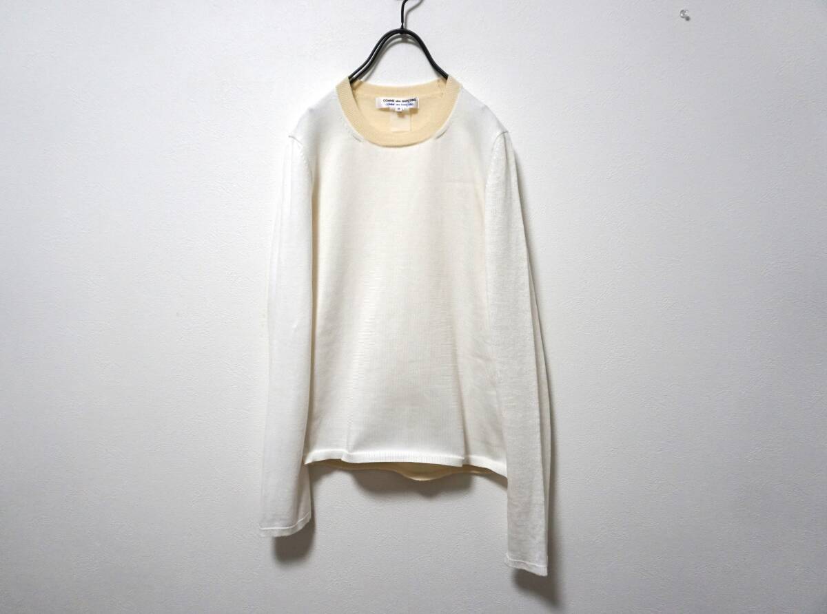 COMME des GARCONS COMME des GARCONS 異素材切替えニット S 日本製 拍卖